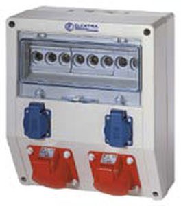 Scatola Di Distribuzione Elettrica Da Cantiere 230V - 2 Prese Schuko, Interruttore Differenziale, IP65, 16A
