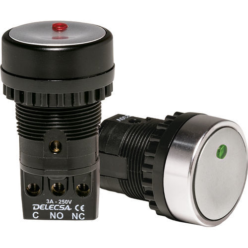Pulsante a molla - D-4010L - DELECSA - resistente all'umidità / isolato / rinforzato