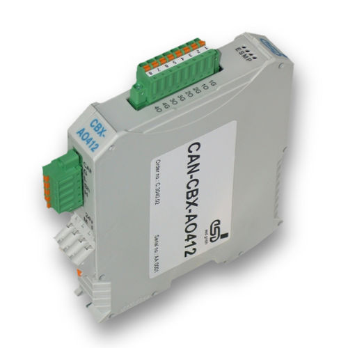 Modulo I/O analogico - CAN-CBX-AO412 - esd electronics gmbh - CANopen / CAN Bus / con 4 uscite analogiche