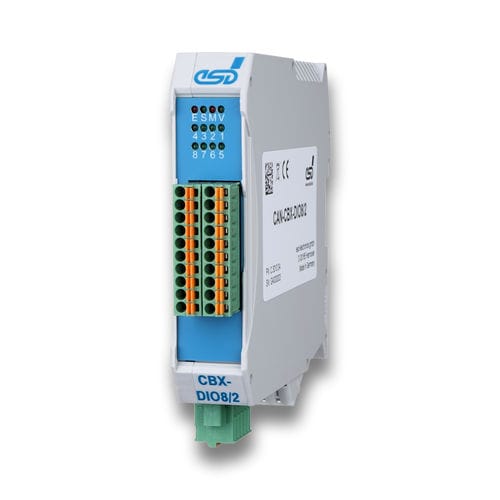 Modulo di interfaccia CANopen - CAN-CBX-DIO8/2 - esd electronics gmbh - 8 canali / su guida DIN