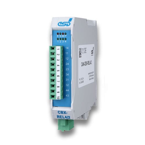 Modulo I/O CANopen - CAN-CBX-REL4/2 - esd electronics gmbh - analogico / con uscita a relè / 4 uscite relè