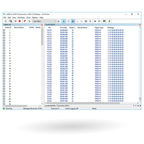 Software di analisi - CANopen Module - IXXAT Automation - di statistica / per test / di gestione e configuraziona di rete