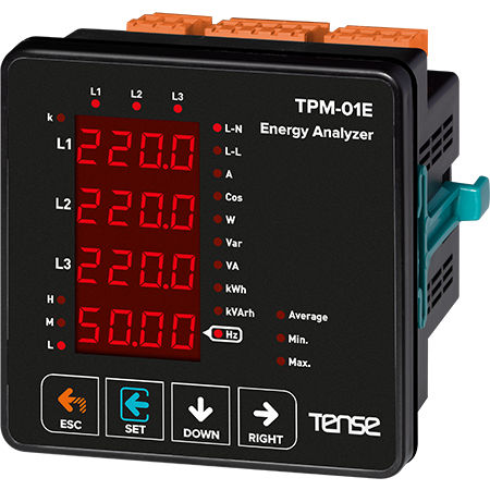 Analizzatore di rete AC - TPM-01E - Tense Electronic - di potenza / di tensione / di fattore di potenza