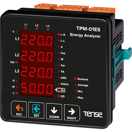 Analizzatore di rete AC - TPM-01 ES - Tense Electronic - di tensione / di fattore di potenza / da integrare