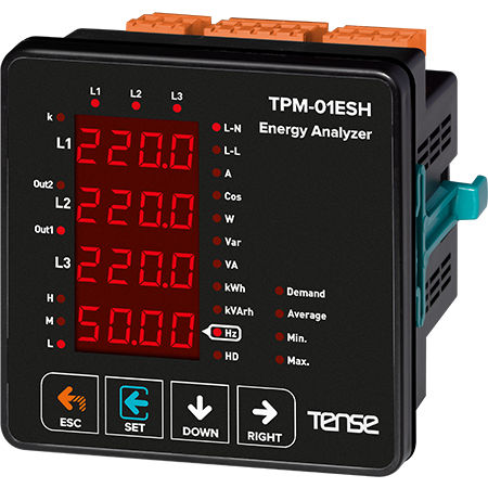 Analizzatore di rete AC - TPM-01 ESH - Tense Electronic - di tensione / di fattore di potenza / da integrare
