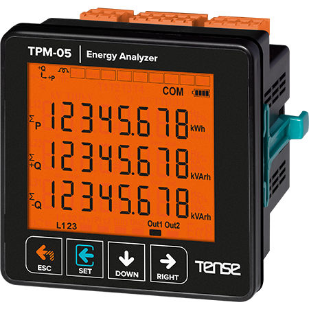 Analizzatore di rete AC - TPM-05 - Tense Electronic - di potenza / di tensione / di fattore di potenza