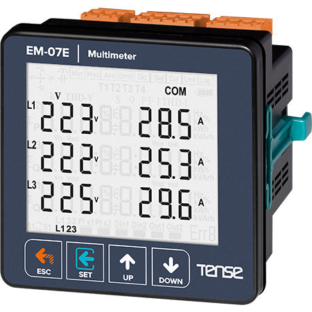 Multimetro digitale - EM-07E - Tense Electronic - montato su pannello / 300 V / 10000 A