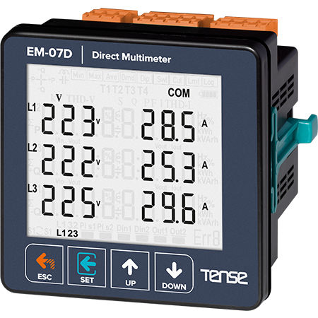 Multimetro digitale - EM-07D - Tense Electronic - montato su pannello / 300 V / 10000 A
