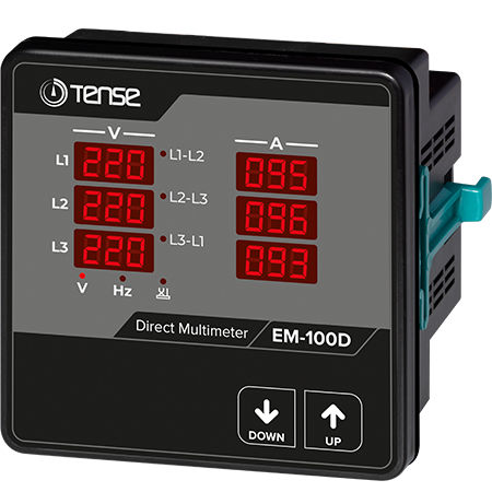 Multimetro digitale - EM-100D - Tense Electronic - montato su pannello / 300 V / 100 A
