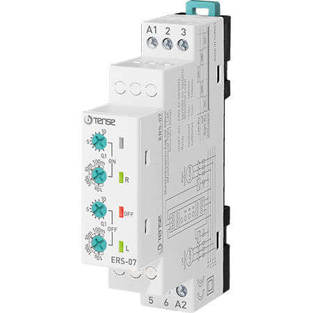 Temporizzatore multifunzione - ERS-07 - Tense Electronic - su guida DIN / da montare su pannello / per guida DIN