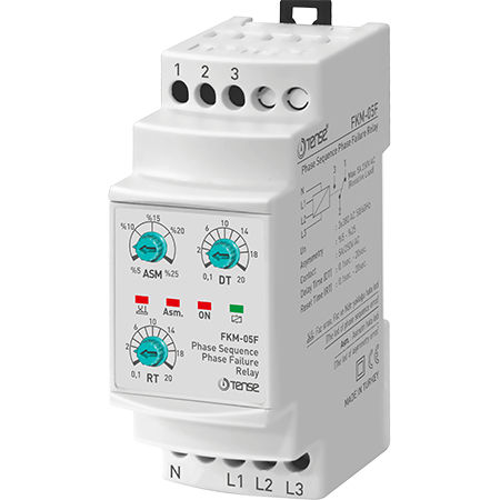 Relè di sorveglianza di fase - FKM-05F - Tense Electronic - su guida DIN / regolabile