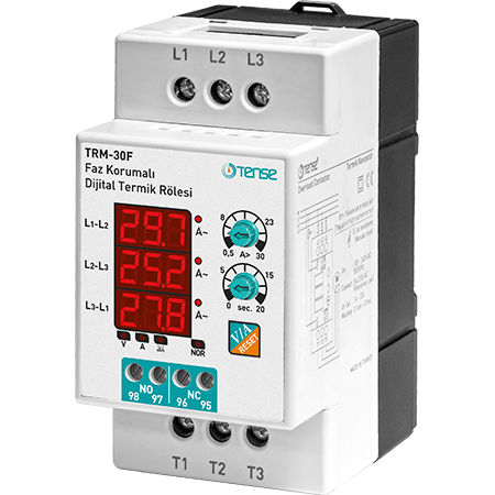 Relè di protezione di tensione - TRM-30F - Tense Electronic - di sovraccarico / di sequenza di fasi / trifase
