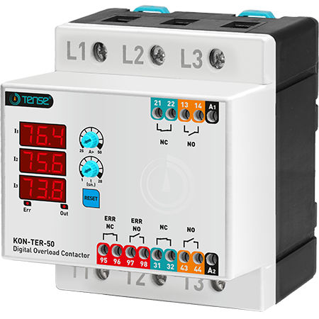Relè di protezione termico - KON-TER-50 - Tense Electronic - 3NC / 3NA / trifase