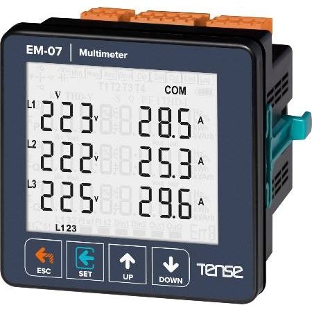 Multimetro digitale - EM-07 - Tense Electronic - montato su pannello / 300 V / 10000 A