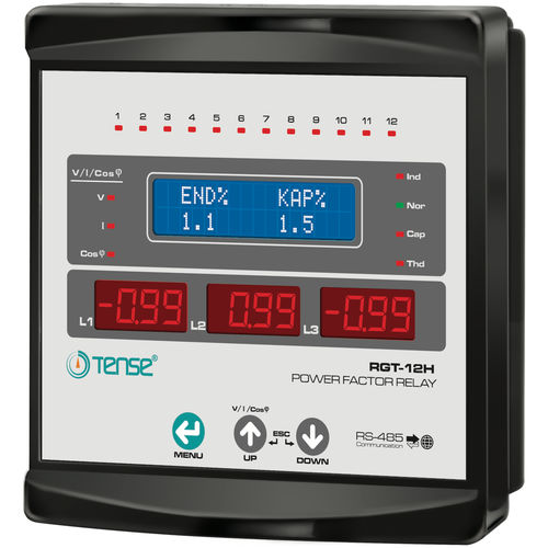 Regolatore di potenza reattiva trifase - RGT-12H - Tense Electronic - con comunicazione integrata / 12 livelli