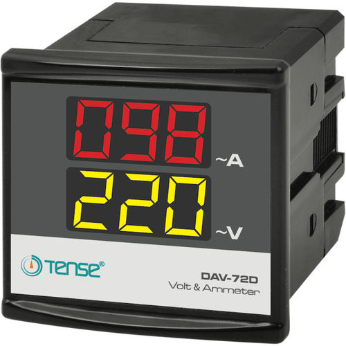 Voltmetro con amperometro - DAV-72D - Tense Electronic - digitale / montato su pannello / AC