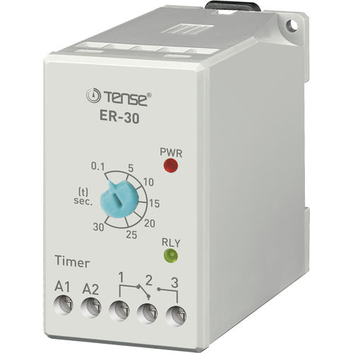 Relè temporizzatore con attrazione ritardata - ER-30 - Tense Electronic - per montaggio su guida DIN / regolabile