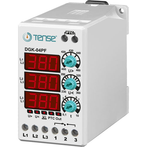 Relè di sorveglianza di sottotensione - DGK-04PF - Tense Electronic - di sovratensione / su guida DIN / digitale