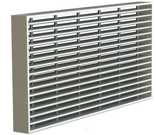 Griglia di ventilazione in metallo - GE60  - Rf-t - resistente al fuoco / rettangolare
