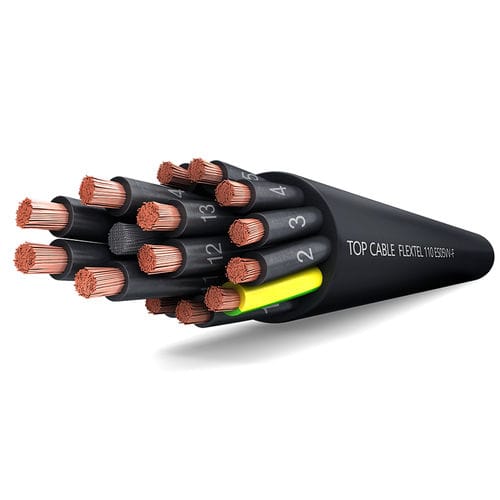 Cavo elettrico di alimentazione - FLEXTEL 110 ES05VV-F - Top Cable - resistente alle fiamme / cordato a trefoli / in rame