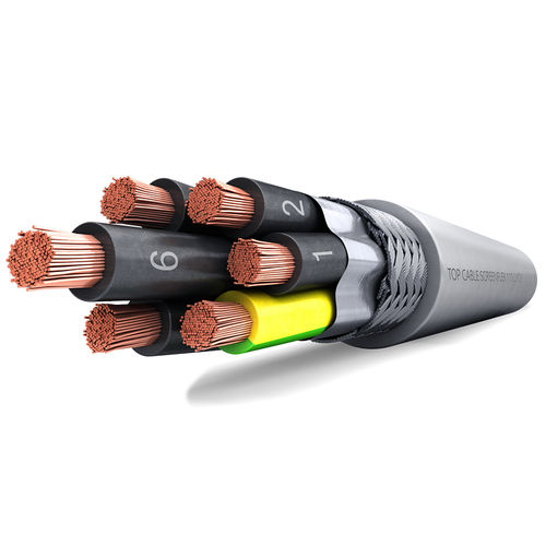 Cavo elettrico di alimentazione - SCREENFLEX 110 LiYCY VC4V-K - Top Cable - blindato / resistente alle fiamme / cordato a trefoli