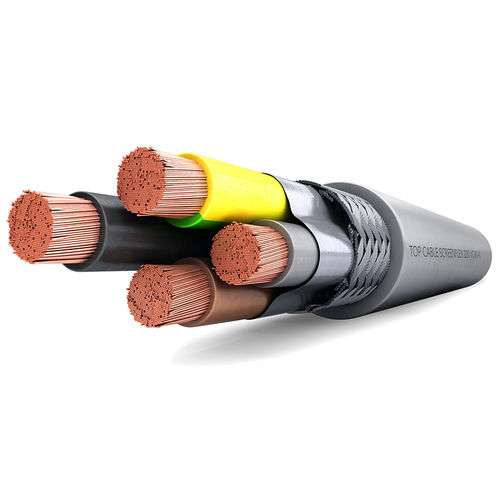 Cavo elettrico di alimentazione - SCREENFLEX 200 VC4V-K - Top Cable - blindato / resistente alle fiamme / cordato a trefoli