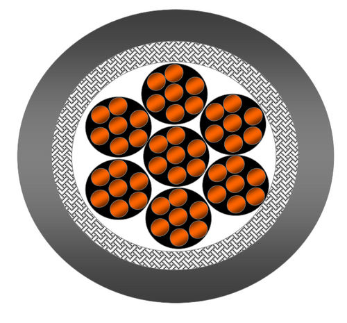 Cavo ottico di dati - Data Flex YCY  - Prysmian Group - resistente ai prodotti chimici / cordato a trefoli / monoconduttore