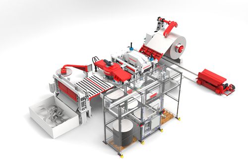 Linea di taglio a lama oscillante - Elma machine - per metallo / di bobina / di marcatura