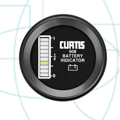 Indicatore di scarica - 12 - 80 VDC | 908 - Curtis Instruments - LED / su guida DIN / per batteria