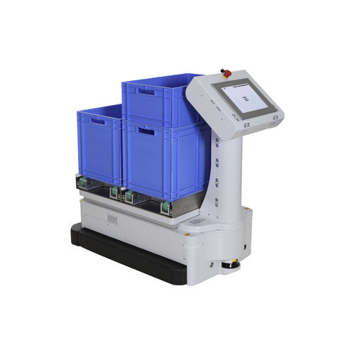 Veicolo a guida automatica per movimentazione - KLT - MT Robot AG - di carico / di scarico