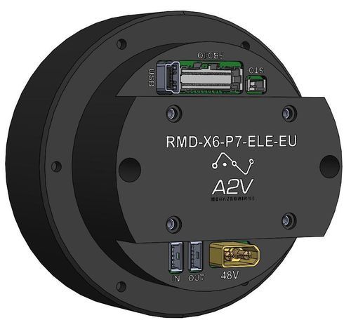 Servomotore BLCD - RMD-X6-P6-7-ELE-EU - A2V Mécatronique - brushless / 48 V / tipo pancake