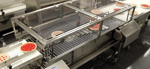 Trasportatore a rulli motorizzati - KLEENLine - per allineamento in fila / per l'industria agroalimentare / per l'industria farmaceutica