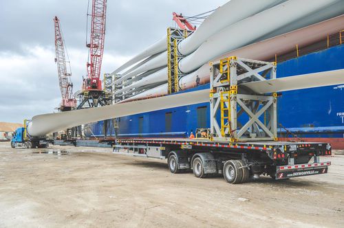 Semirimorchio a pianale - TeleMAX (US) - Faymonville Distribution S.A. - extra ribassato / per centrale eolica / per calcestruzzo