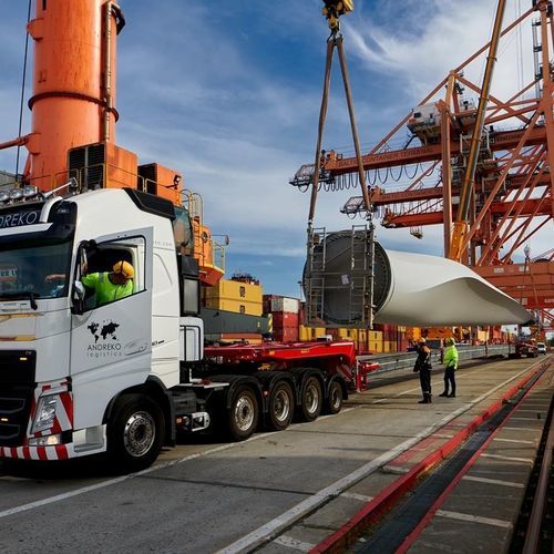 Semirimorchio a pianale - TeleMAX - Faymonville Distribution S.A. - extra ribassato / gooseneck / per centrale eolica