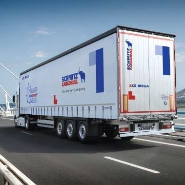Semirimorchio porta-attrezzi - S.CS MEGA - Schmitz Cargobull - telonato / per pacchetti / per tubi flessibili
