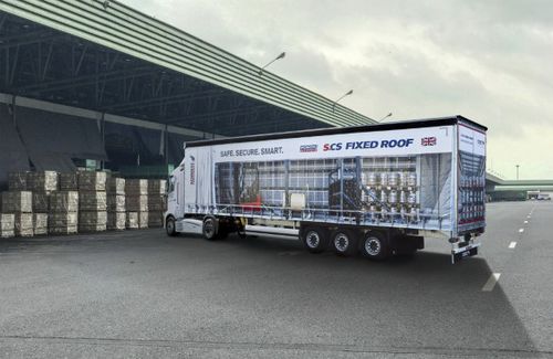 Semirimorchio porta-attrezzi - S.CS FIXED ROOF - Schmitz Cargobull - per carrello elevatore / a 2 assi / fisso