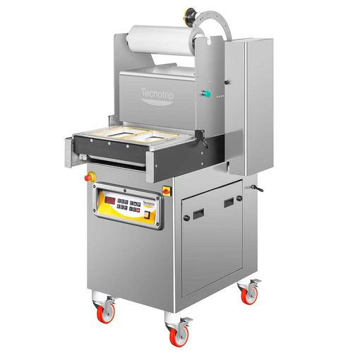 Termosigillatrice di vaschette lineare - TSB-A-100 - TECNOTRIP - semiautomatica / sottovuoto / per confezionamento in atmosfera modificata