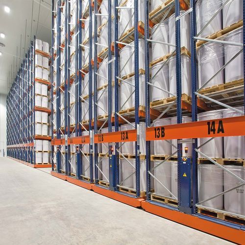 Scaffalatura per magazzino di stoccaggio - Movirack - MECALUX - per multistoccaggio / dinamica / compatta