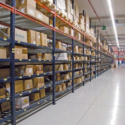 Scaffalatura picking - MECALUX - per movimentazione / con ripiani / dinamica