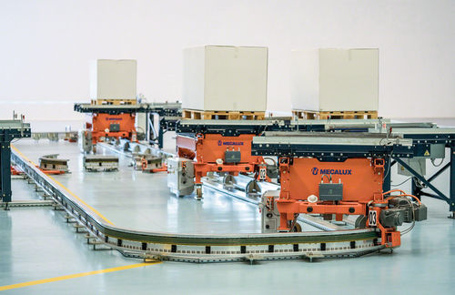 Sistema di trasporto monorotaia - MECALUX - con motore elettrico / per pallet