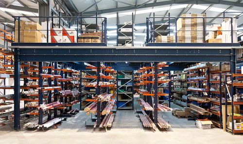Soppalco industriale multilivello - MECALUX - per pallet / per scaffalature / per pavimento industriale