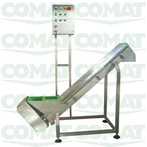 Trasportatore a nastro - M26  - Comat - di pasta / per l'industria agroalimentare / in acciaio inossidabile