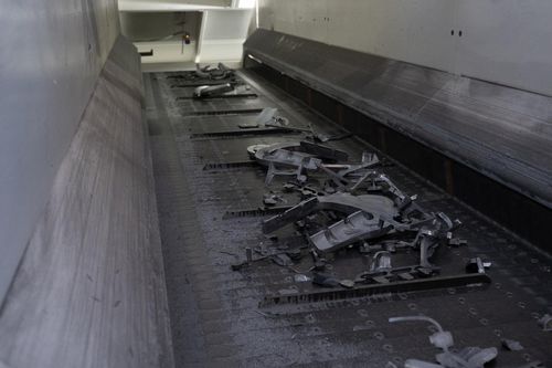 Trasportatore a nastro - Superbelt® - Magaldi Power SpA - a rete metallica / inclinato / con motore elettrico