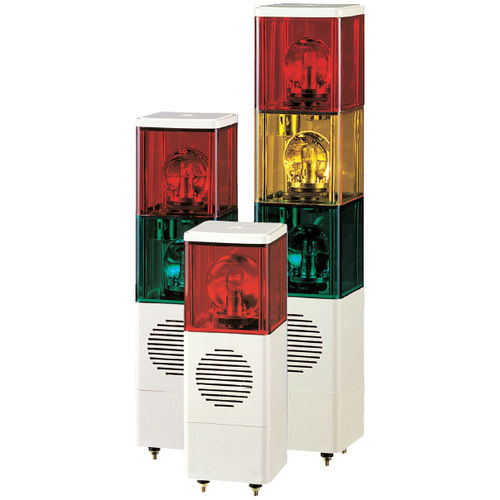 Colonna luminosa permanente - SJD series - Qlight Co., Ltd. - a 3 colori / IP23 / con elementi acustici