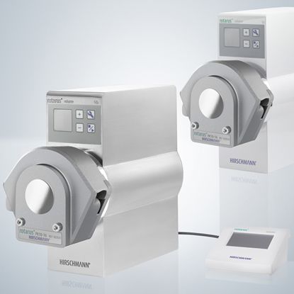 Pompa da laboratorio - max. 500 rpm | rotarus® volume 100 series - Hirschmann Laborgeräte GmbH & Co. KG - peristaltica / per prodotti chimici / a motore DC