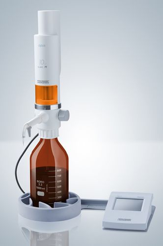 Distributore a motore - 10 - 50 ml | opus® - Hirschmann Laborgeräte GmbH & Co. KG - per flacone