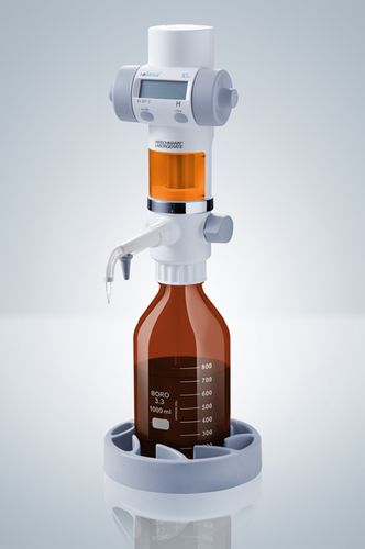 Dosatore digitale per flacone - 10 - 50 ml | solarus® series - Hirschmann Laborgeräte GmbH & Co. KG