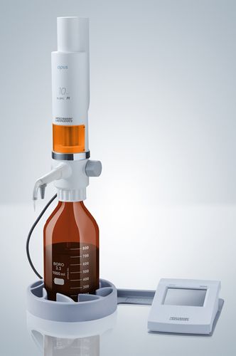 Distributore a motore - 10 - 50 ml | opus® series - Hirschmann Laborgeräte GmbH & Co. KG - per flacone