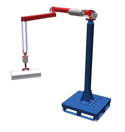 Braccio manipolatore pneumatico - max. 150 kg, 1 600 mm - HUSCH GmbH - con ventosa / a colonna / mobile