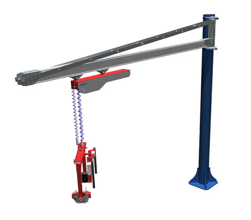 Braccio manipolatore pneumatico - max. 150 kg, 1 600 mm - HUSCH GmbH - con presa / su gru a bandiera / con cavo di sollevamento